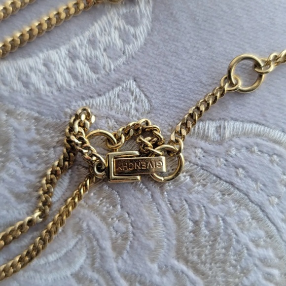 Givenchy Vintage Crystals Clear& Chocolate Necklace Dangle Drop 💎Authentic - Picture 4 of 13